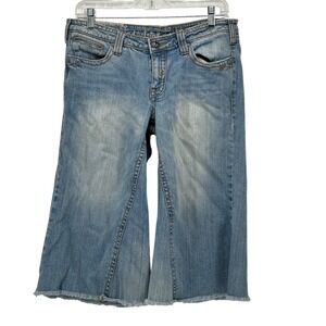 Industrial Cotton Capri Jeans Womens SZ 11 Blue Y2K Retro Streetwear Grunge 90s